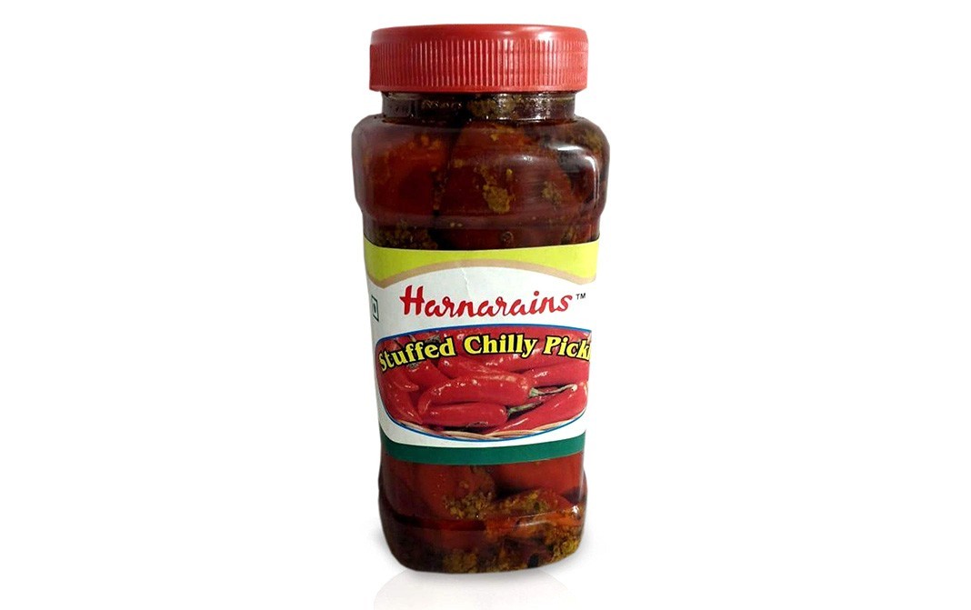 Harnarains Stuffed Chilly Pickle    Plastic Jar  399 grams